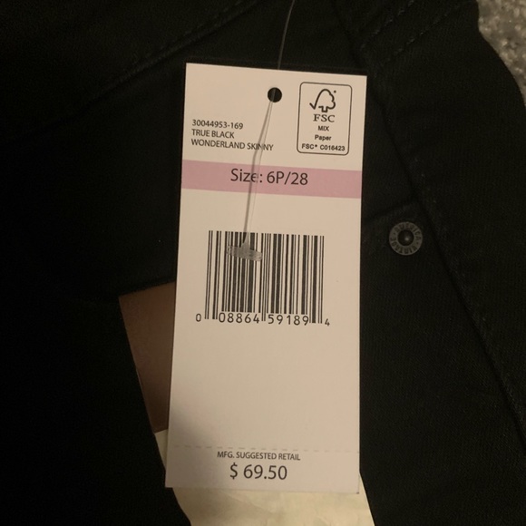 NWT vintage America skinny wonderland jeans Sz 6P - Picture 3 of 5